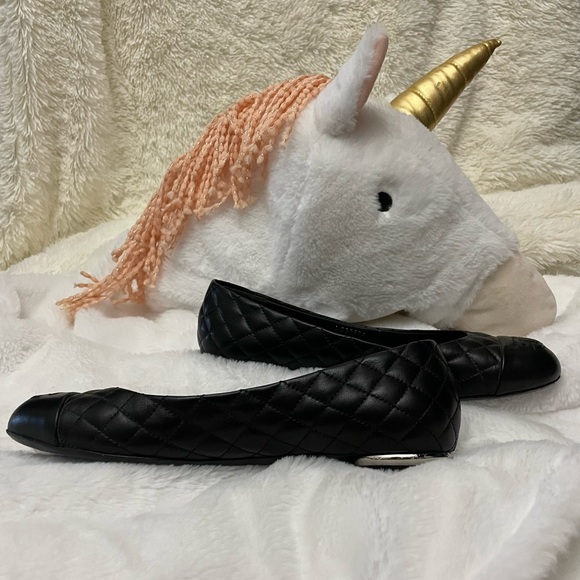 Chanel quilted ballet flats silver heel size 38 - Picture 13 of 14